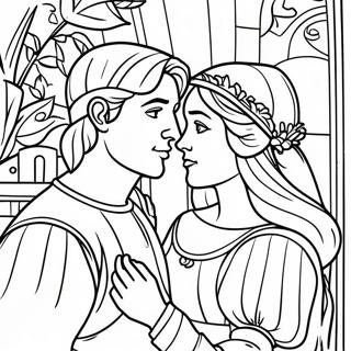 Page De Coloriage Romantique De Romeo Et Juliette 84701-25730