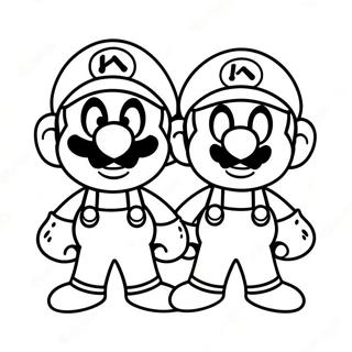 Page De Coloriage De Mario Et Luigi Aventuriers 84727-25753