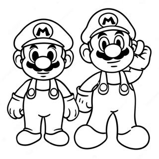 Page De Coloriage De Mario Et Luigi Aventuriers 84727-25755
