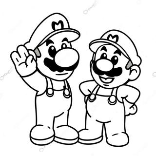 Page De Coloriage De Mario Et Luigi Aventuriers 84727-25756