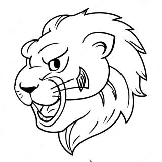 Page De Coloriage De La Mascotte Des Lions De Detroit 84804 25813