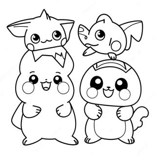 Mignons Pokemon En Costumes Page De Coloriage 84930 25994