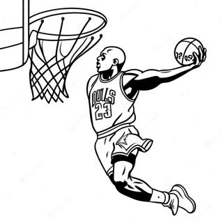 Page A Colorier De Michael Jordan En Train De Dunker 85058-26094