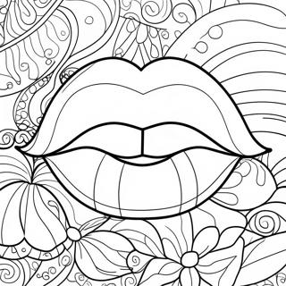 Page De Coloriage Des Levres Souriantes 85136-26163