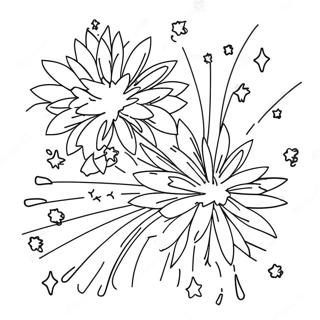 Page De Coloriage Des Feux Dartifice Scintillants Dans Le Ciel Nocturne 85160-26174