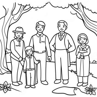 Page De Coloriage De La Reunion De Famille Mormone 85186 26195