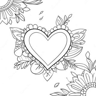 Page De Coloriage De Coeur Pour La Saint Valentin 85236-26229