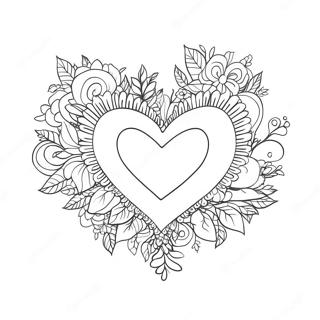 Page De Coloriage De Coeur Pour La Saint Valentin 85236-26230