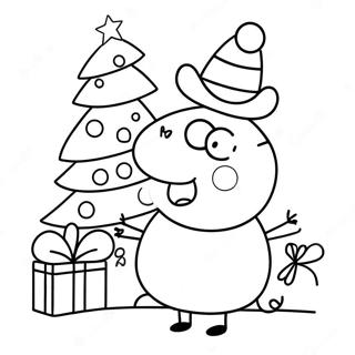 Page De Coloriage De Peppa Pig Pour Noel 85261-26246