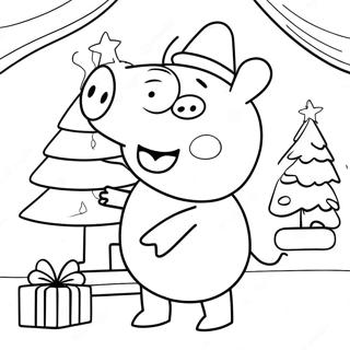 Page De Coloriage De Peppa Pig Pour Noel 85261-26247