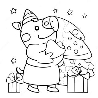 Page De Coloriage De Peppa Pig Pour Noel 85261-26248