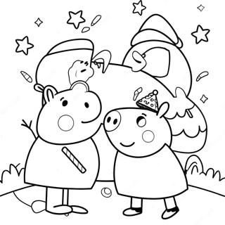 Page De Coloriage De Peppa Pig Et Ses Amis En Aventure De Noel 85262-26249