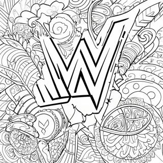 Page De Coloriage Du Logo De La Wwe 85289-26273