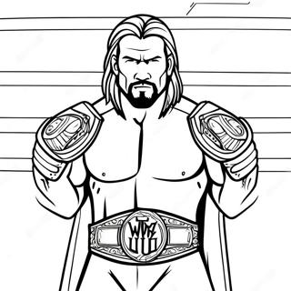 Page De Coloriage De Triple H Tenant Deux Ceintures 85290-26280