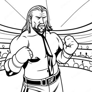 Triple H Dans Le Ring Page De Coloriage 85291-26281