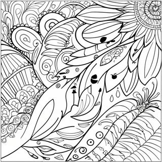 Motifs De Plumes Colorees Page De Coloriage 85340-26309