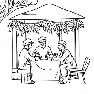 Page De Coloriage Celebration Joyeuse De Sukkot 85468 26413