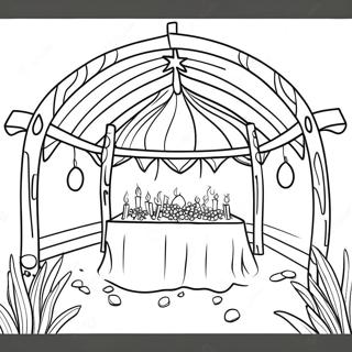 Page De Coloriage Celebration Joyeuse De Sukkot 85468 26415