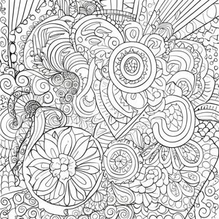 Page De Coloriage De Motifs De Cercles Colores 85544-26469