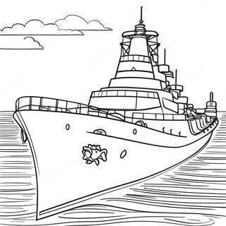 Page De Coloriage De Bateau De Guerre 85621-26527