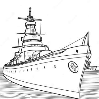 Page De Coloriage De Bateau De Guerre Vintage 85624 26540