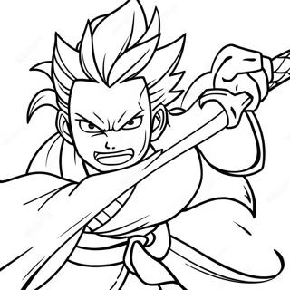 Page De Coloriage De Rengoku En Pose De Combat 85724-26609