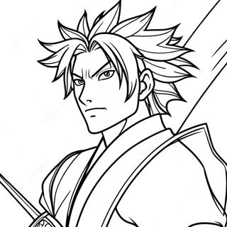 Page De Coloriage De Rengoku Avec Une Epee 85726 26618