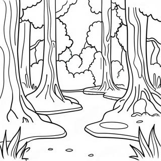 Page De Coloriage Paysage Forestier Detaile 85929-26769
