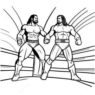 Page De Coloriage Des Lutteurs De La Wwe En Action 86032-26849