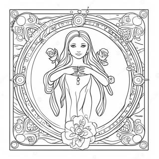 Page De Coloriage De Cartes De Tarot Mystiques 86109-26912