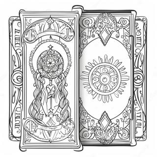 Page De Coloriage De Design De Carte De Tarot Detaille 86111-26917
