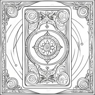 Page De Coloriage De Design De Carte De Tarot Detaille 86111-26918