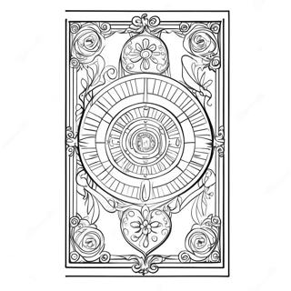 Page De Coloriage De Design De Carte De Tarot Detaille 86111-26919