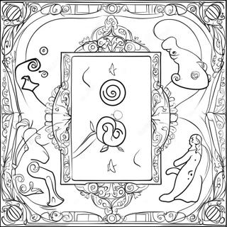 Page De Coloriage De Carte De Tarot Fantaisiste 86112-26924