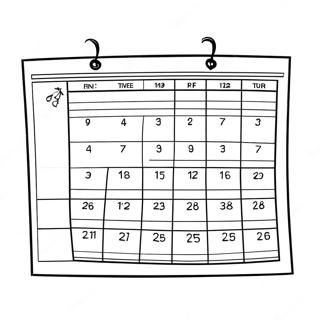 Calendrier Pages À Colorier