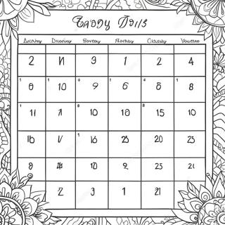 Page De Coloriage De Calendrier 86183-26966