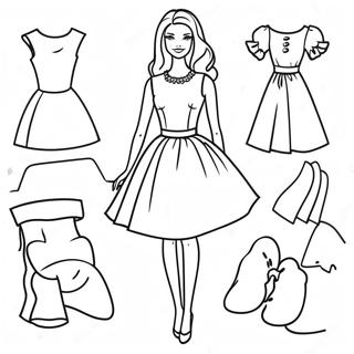 Page De Coloriage De Mode Classique De Barbie 86260-27032