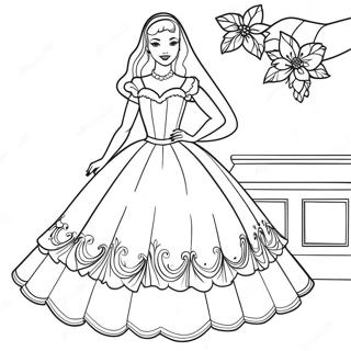 Page De Coloriage De Barbie En Robe Vintage 86262-27039