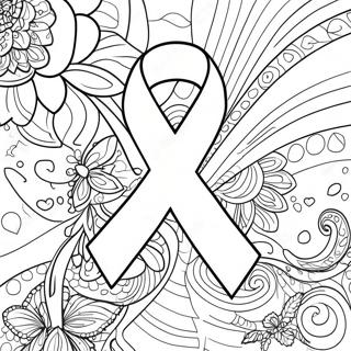 Page De Coloriage Du Ruban De Sensibilisation Au Cancer Du Sein 86412-27170