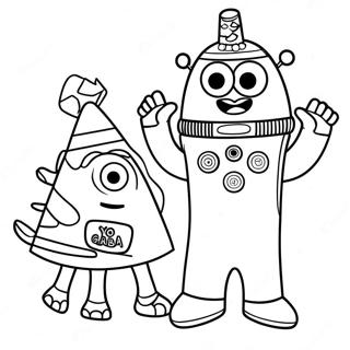 Yo Gabba Gabba Pages À Colorier