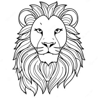 Lion Réaliste Pages À Colorier