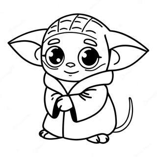 Bebe Yoda Mignon Avec De Grands Yeux Page A Colorier 8651-2484