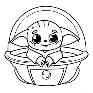 Bébé Yoda Pages À Colorier