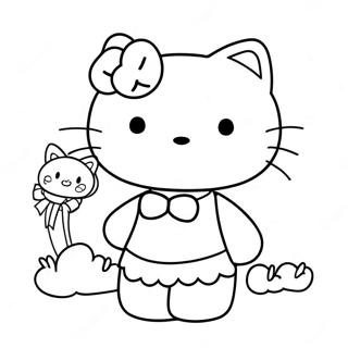 Page De Coloriage Mignonne De Hello Kitty Et Dear Daniel 86568-27273