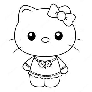 Page De Coloriage Mignonne De Hello Kitty Et Dear Daniel 86568-27274