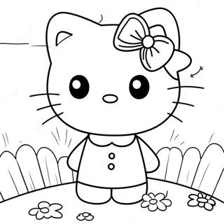 Page De Coloriage Mignonne De Hello Kitty Et Dear Daniel 86568-27275