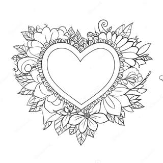 Page De Coloriage De Coeur Pour La Saint Valentin 86619-27310