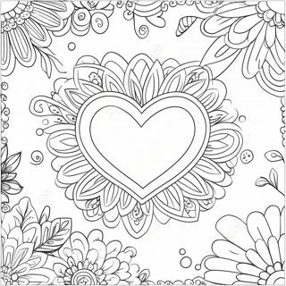 Page De Coloriage De Coeur Pour La Saint Valentin 86619-27311