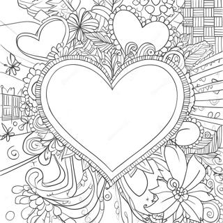 Page De Coloriage De Coeur Pour La Saint Valentin 86619-27312