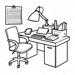 Page De Coloriage De Bureau Amusante 86646-27333